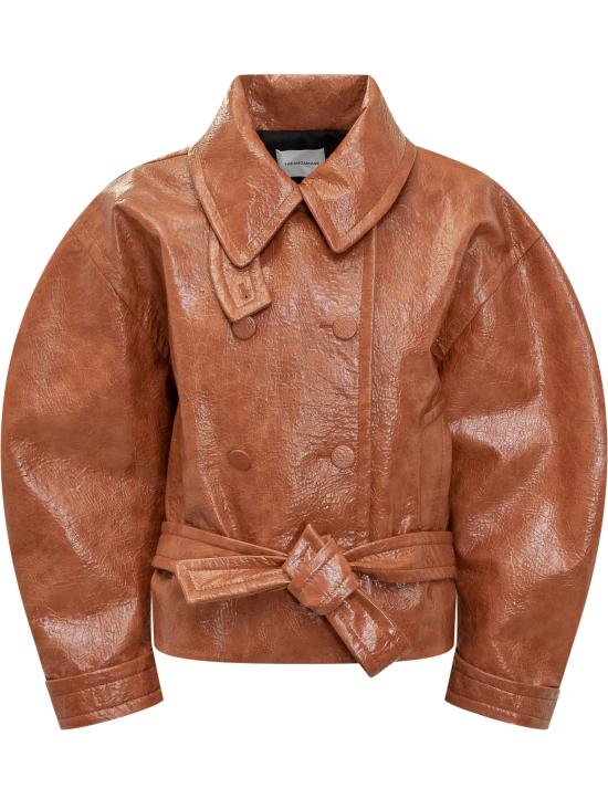 25FW 안다마네 가죽 자켓 T182038ATNV128 630 CUOIO