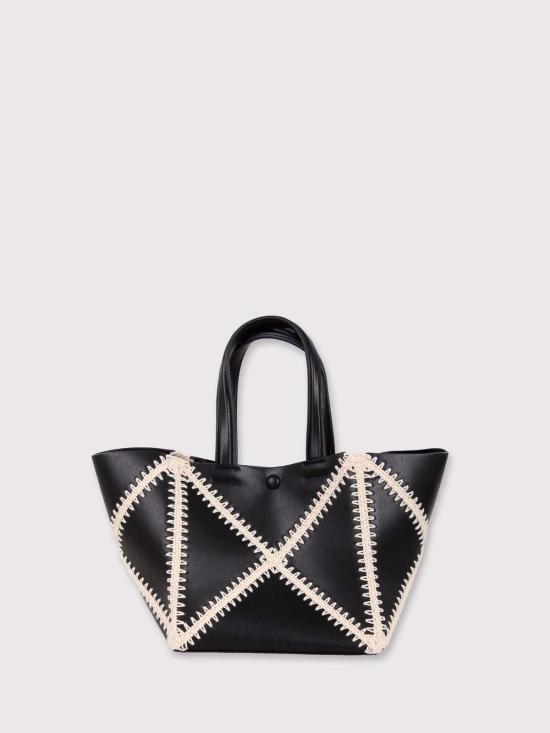 25FW 나누슈카 토트백 NW23CRBG02599BLACKCREAM Black - NANUSHKA