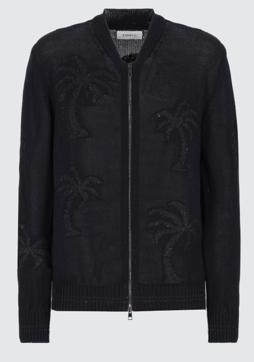 25SS 라니우스 집업 니트 S5LAMAKJ065 110 BLACK