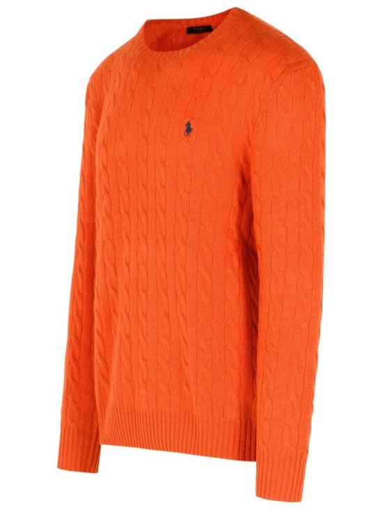 25FW 폴로 랄프로렌 케이블 니트 스웨터 710876762 031 Red - POLO RALPH LAUREN