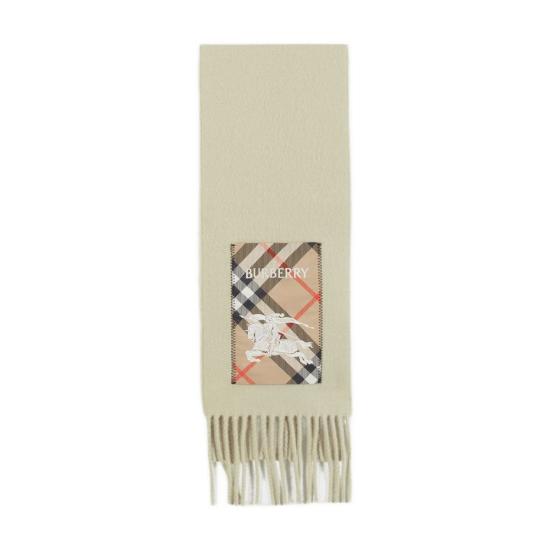 25SS 버버리 체크 라벨 캐시미어 스카프 넛맥 8103995A4186 NUTMEG - BURBERRY
