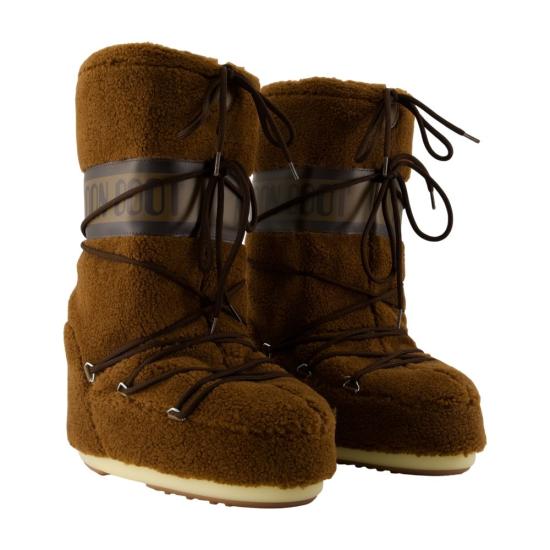 25FW 문부츠 아이콘 플리스 부츠 1403080M004 BROWN - MOON BOOT