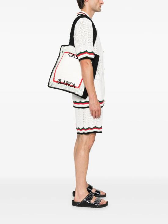25FW 카사블랑카 토트백 APF25BAG13901 WHITE - CASABLANCA