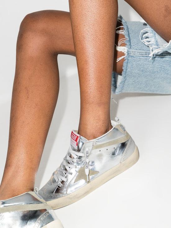 25FW 골든구스 미드 스타 스니커즈 GWF00122F00279470216 SILVER - GOLDEN GOOSE