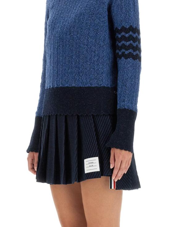  톰브라운 스웨터 FKA480A Y1026435 Blue - THOM BROWNE