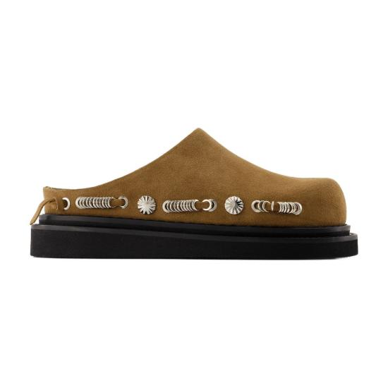 25SS 토가 풀라 레더 클로그 뮬  FTGPW138006T01 BROWN