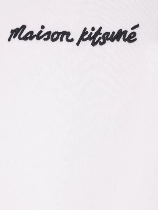 25SS 메종키츠네 자수 오버사이즈 티셔츠 OM00122KJ0119P100 WHITE - MAISON KITSUNE