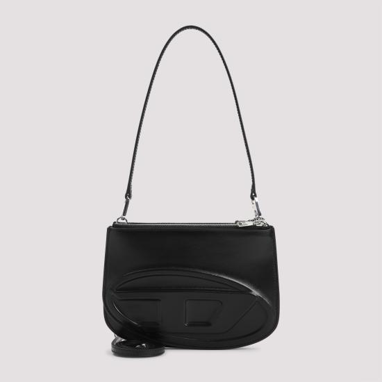 25SS 디젤 1DR 트윈-더블-파우치 프린티드 레더 숄더백 X10330PR818T8013 BLACK - DIESEL