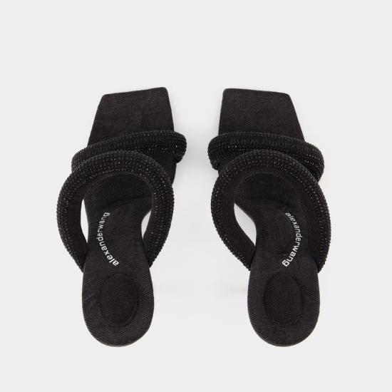 25SS 알렉산더 왕 뮬/슬리퍼 30125S004011 BLACK - ALEXANDER WANG