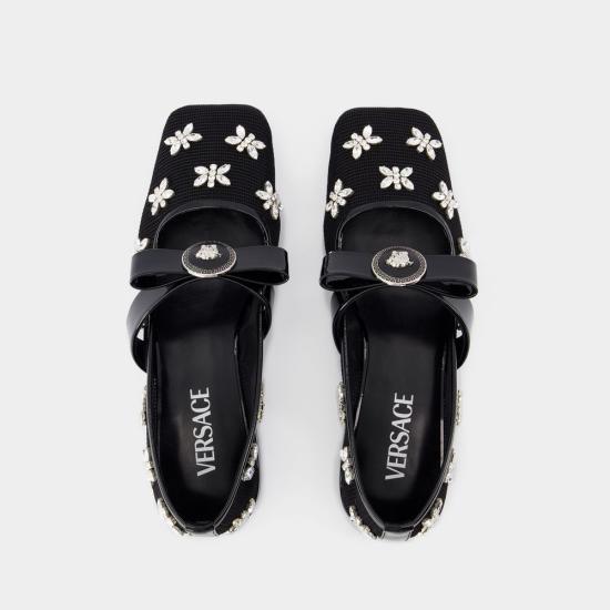 24FW 베르사체 뮬/슬리퍼 10160731A118651B00P BLACK - VERSACE