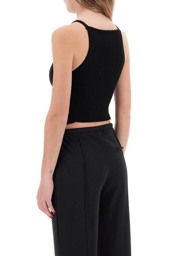  쿠레쥬 포인티 립 니트 탱크탑 VESMTO042FI00019999 BLACK - COURREGES