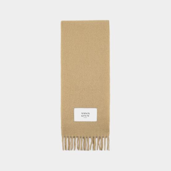 24FW 메종키츠네 베이비 알파카 스카프 LM06206WA0022P242 BROWN - MAISON KITSUNE