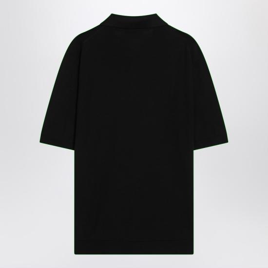  구찌 인타르시오 체스트 포켓 니트 폴로 티셔츠 824124XKEP1 Black - GUCCI