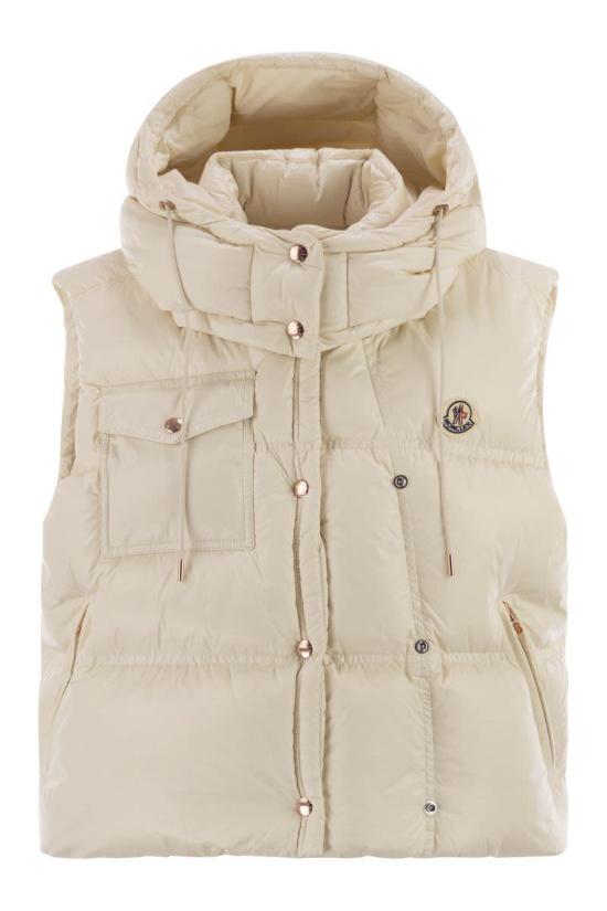 25FW 몽클레어 Pario 파리오 후디드 다운 베스트 K20931A00096596XE 02B Beige