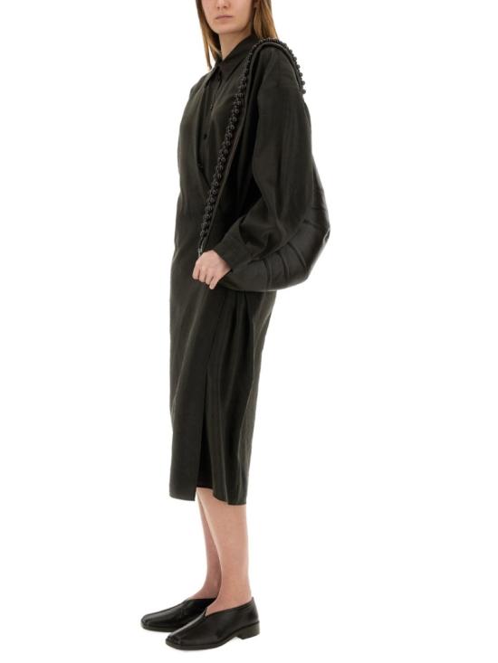  르메르 스트레이트 칼라 트위스트 드레스 DR1092 LF1308BR507 Black - LEMAIRE