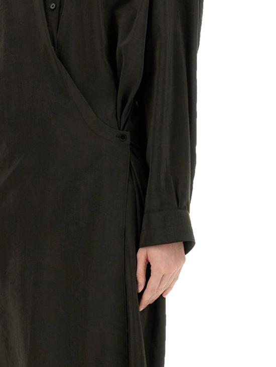  르메르 스트레이트 칼라 트위스트 드레스 DR1092 LF1308BR507 Black - LEMAIRE