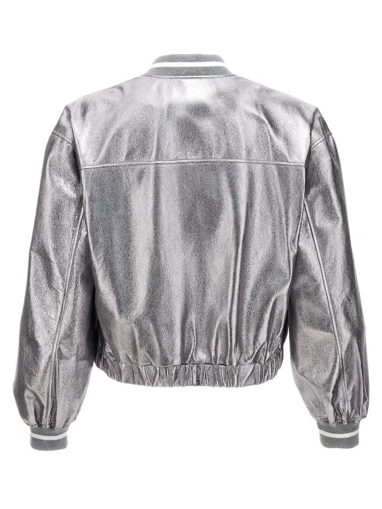  브루넬로 쿠치넬리 봄버 자켓 MPGAM2917C8755 Silver - BRUNELLO CUCINELLI