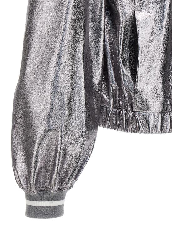  브루넬로 쿠치넬리 봄버 자켓 MPGAM2917C8755 Silver - BRUNELLO CUCINELLI