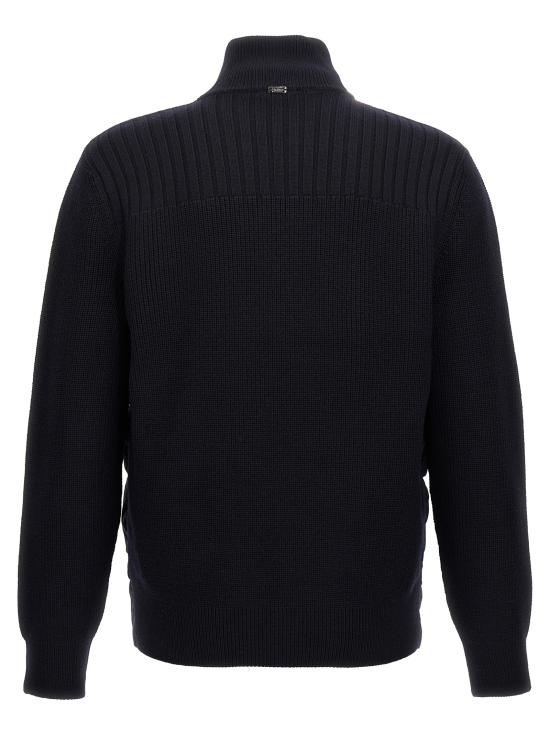 25FW 에르노 콘 스티치 울 & 핀갈 카디건  MP000126U700619200 Blue - HERNO