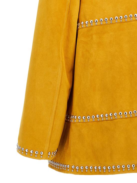 24FW 웨일즈보너 가죽 자켓 WA24LE03LE05300 Yellow - WALES BONNER