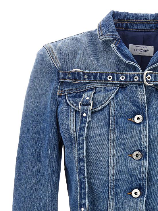  오프화이트 데님 자켓 OWYE048F23DEN00145004500 Blue - OFF WHITE