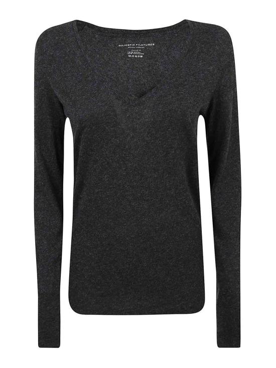  마제스틱필라쳐 반팔 티셔츠 H23M005FTS010088 Dark Grey