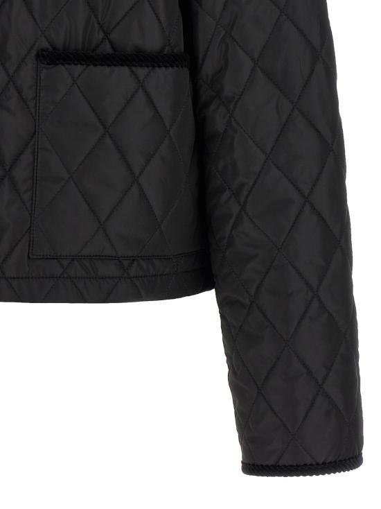 26FW 버버리 올드햄 크롭 퀼팅 자켓 8107465BLACKSANDIPCHECK - BURBERRY