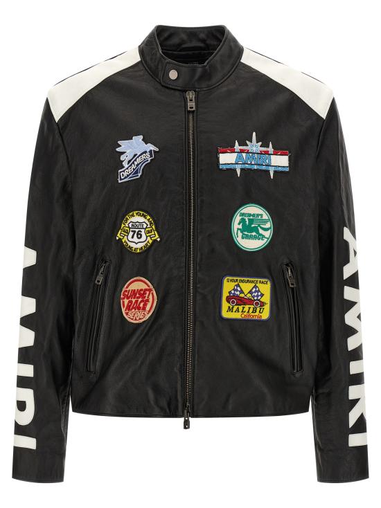 25FW 아미리 가죽 자켓 AMLTJT1020BLACK Black