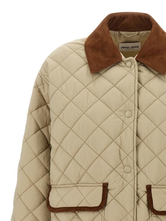 25FW 미우미우 자켓 ML1311SOOO17OOF0036 Beige - MIU MIU
