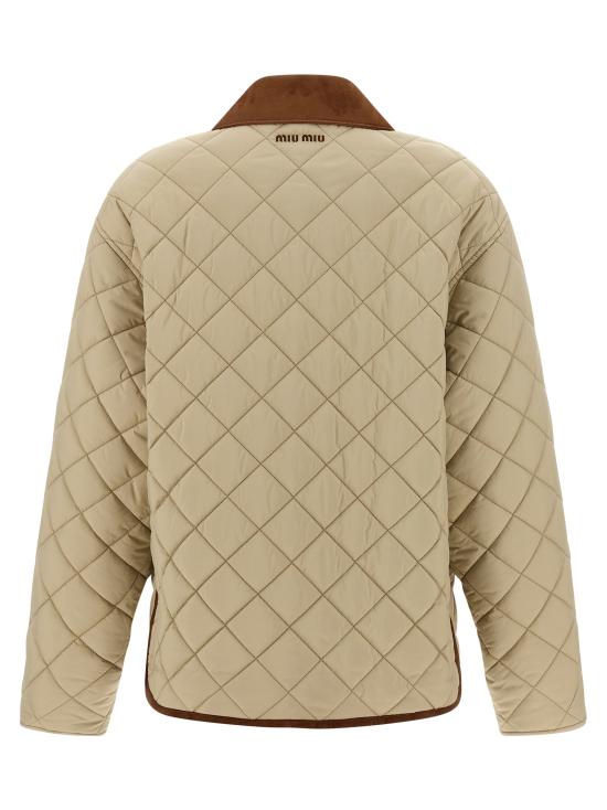 25FW 미우미우 자켓 ML1311SOOO17OOF0036 Beige - MIU MIU