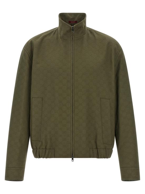 25FW 구찌 모노그램 패브릭 봄버 재킷 833484ZAF4S3065 Green