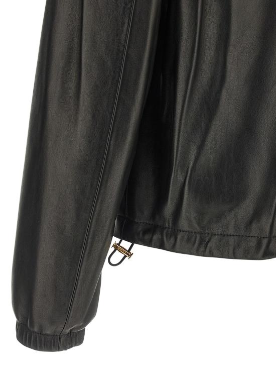 25FW 베르사체 가죽 자켓 10196061A141411B000 Black - VERSACE