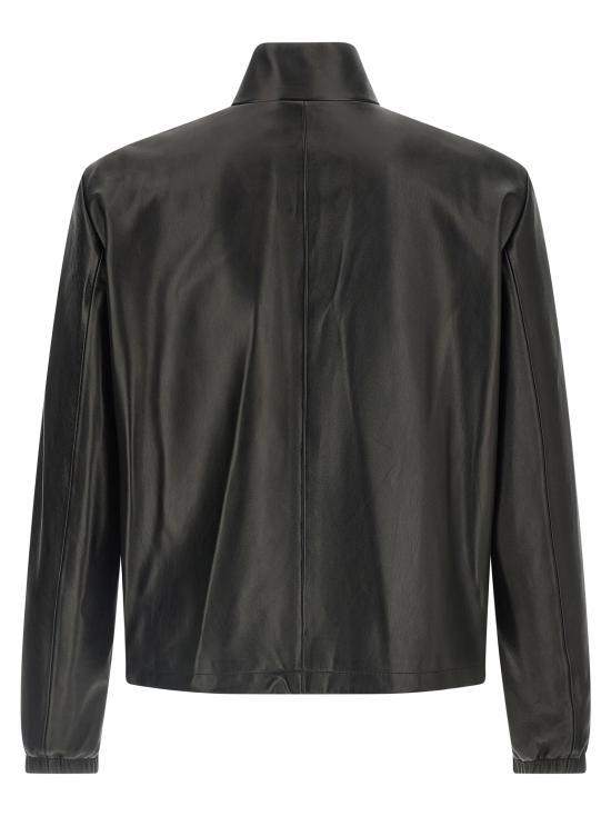 25FW 베르사체 가죽 자켓 10196061A141411B000 Black - VERSACE