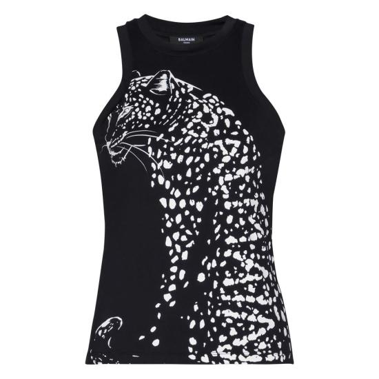 25FW 발망 민소매 티셔츠 FF0EB010GF15 GF15 EAB Black