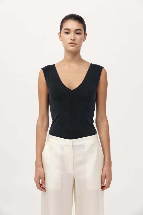  세인트아그니 민소매 티셔츠 세인트 아그니 90년대 쿠프로  블랙 - ST.AGNI