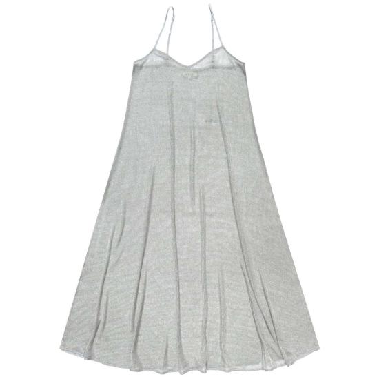  알리 골든 롱 원피스 메탈릭 풀 헴 드레스