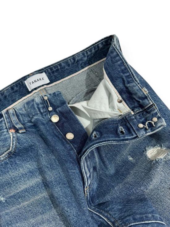  타나카 데님 팬츠 스트레이트 진 팬츠 - TANAKA