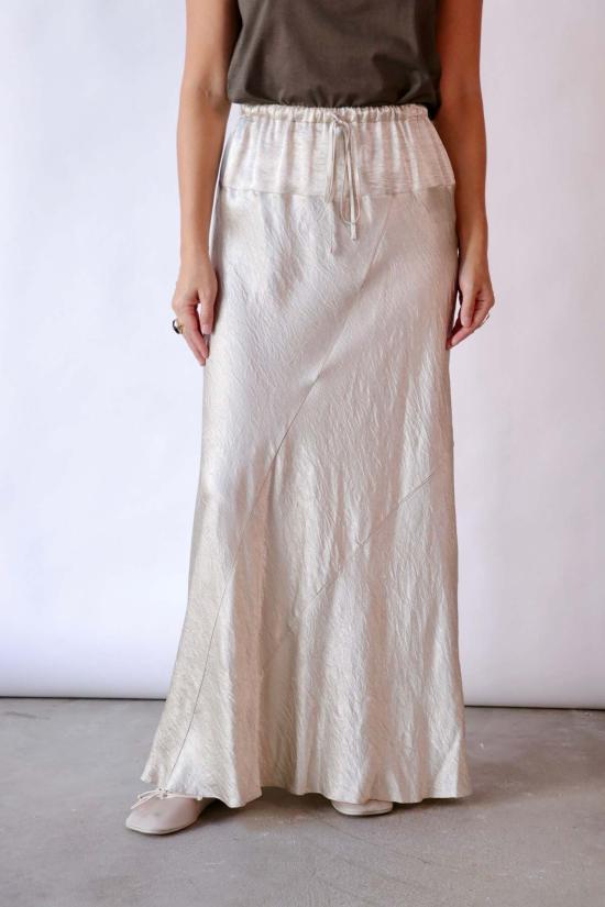  로렌 마누지안 롱 스커트 뉴 러스터 스커트 - LAUREN MANOOGIAN