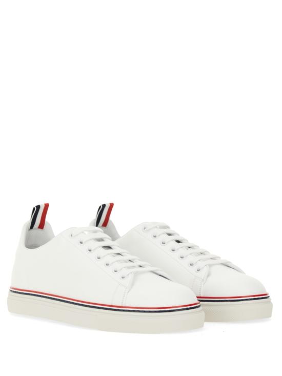26SS 톰브라운 RWB 라이닝 카프레더 스니커즈 MFD219A 05584100 WHITE - THOM BROWNE