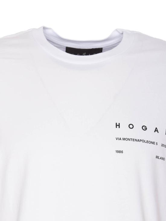 25SS 호간 반팔 티셔츠 KQUB3492020WNRB001 White - HOGAN