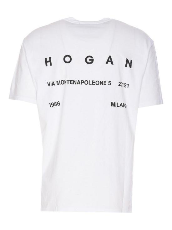 25SS 호간 반팔 티셔츠 KQUB3492020WNRB001 White - HOGAN