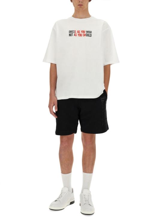 24FW 모스키노 반팔 티셔츠 07047041 1001 WHITE - MOSCHINO