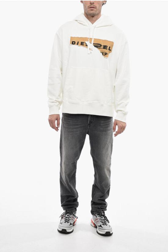  디젤 후드 티셔츠 A08528 0EJAA 141 White - DIESEL