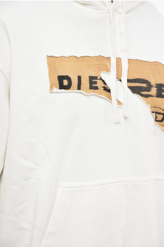  디젤 후드 티셔츠 A08528 0EJAA 141 White - DIESEL