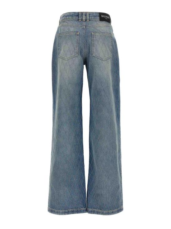 25FW 발망 스트레이트 팬츠 FF1MI060DF796FC Light Blue - BALMAIN