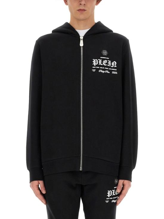  필립 플레인 후드 티셔츠 SADCMJB3255 PJO002N02 Black