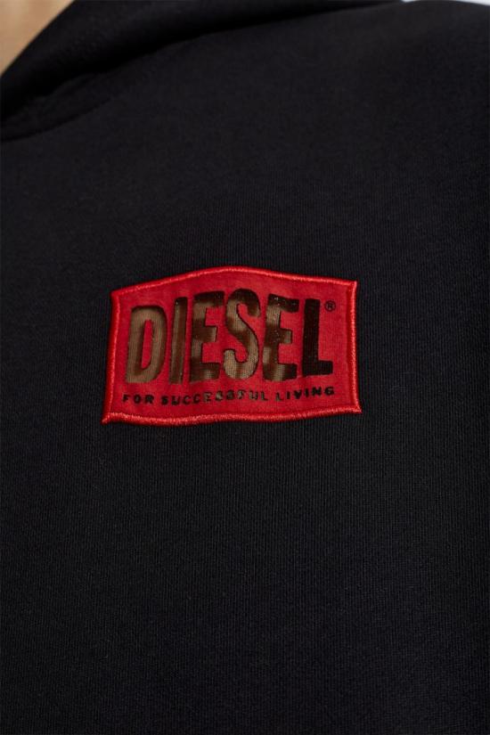 24FW 디젤 후드 티셔츠 A16469 0BMBJ9XX Black - DIESEL