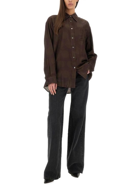 24FW 아워레가시 셔츠 W4242FD DOTTEDPRINTCOTTONSILK BROWN - OUR LEGACY