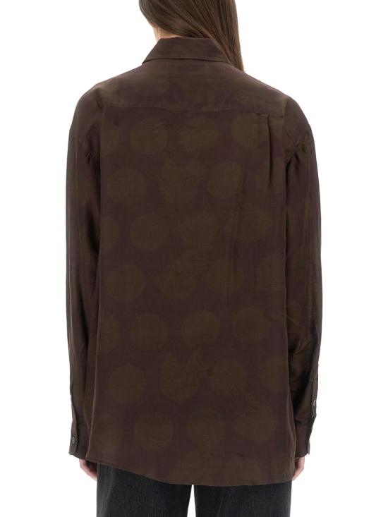 24FW 아워레가시 셔츠 W4242FD DOTTEDPRINTCOTTONSILK BROWN - OUR LEGACY