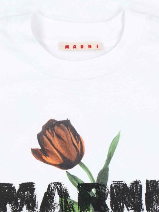 25FW 마르니 반팔 티셔츠 THJET49P18 USCY31LOW01 White - MARNI